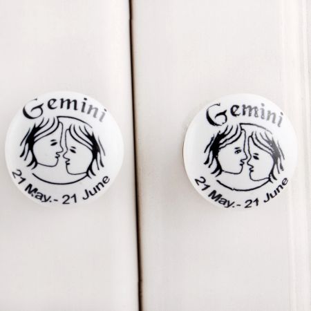 Gemini Flat Ceramic Knob